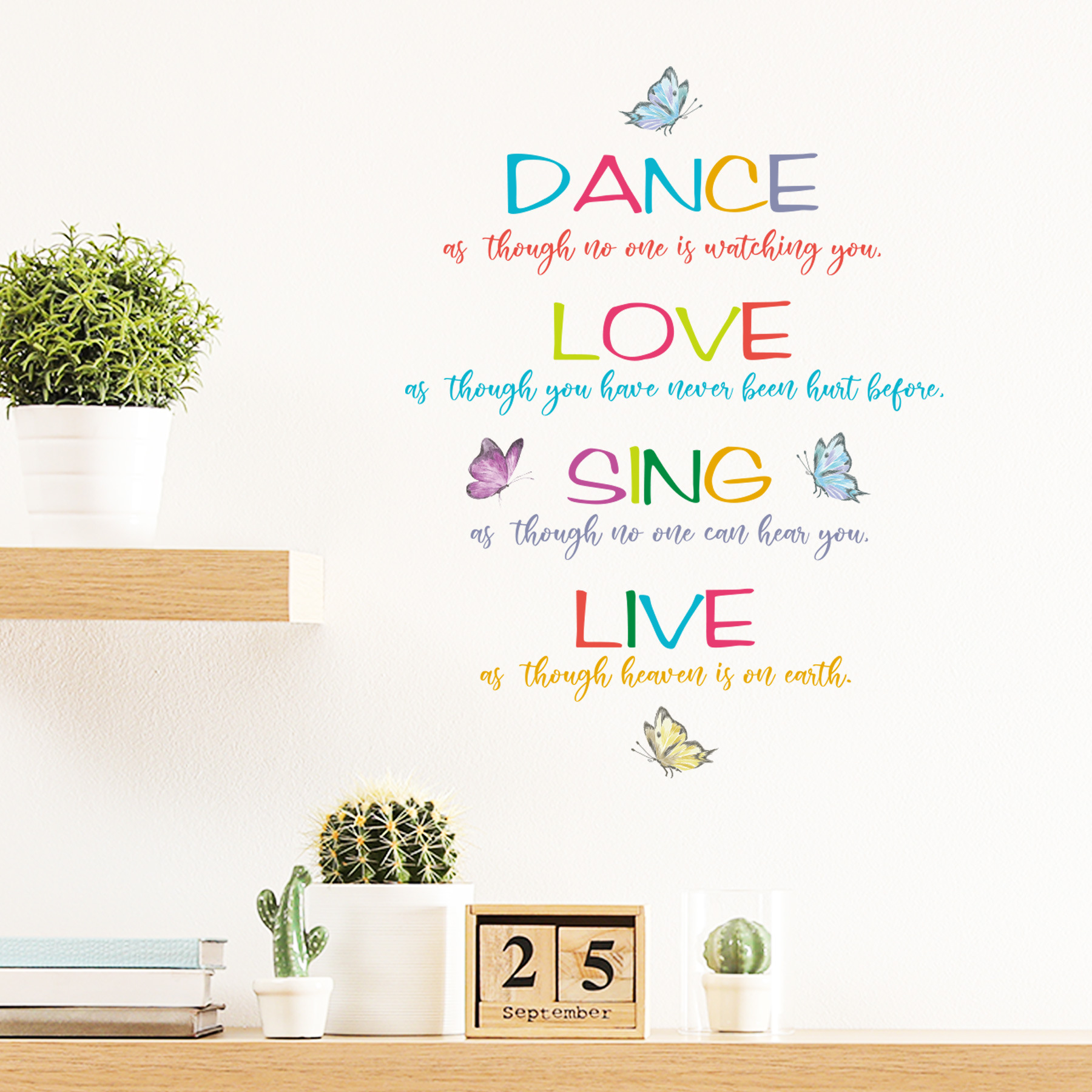 DANCE Color English Proverbs Cross Border Removable Living Room Bedroom Study Home Decorative Wall Stickers MUP1713