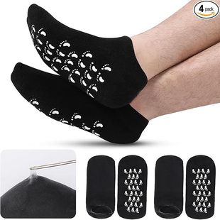 Cross-border spa gel socks men's casual non-slip moisturizing anti-dry socks heel protection silicone socks