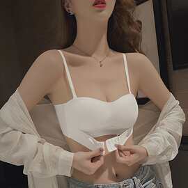 跨境东南亚内衣亚洲美背内衣女一体式薄款光面文胸罩