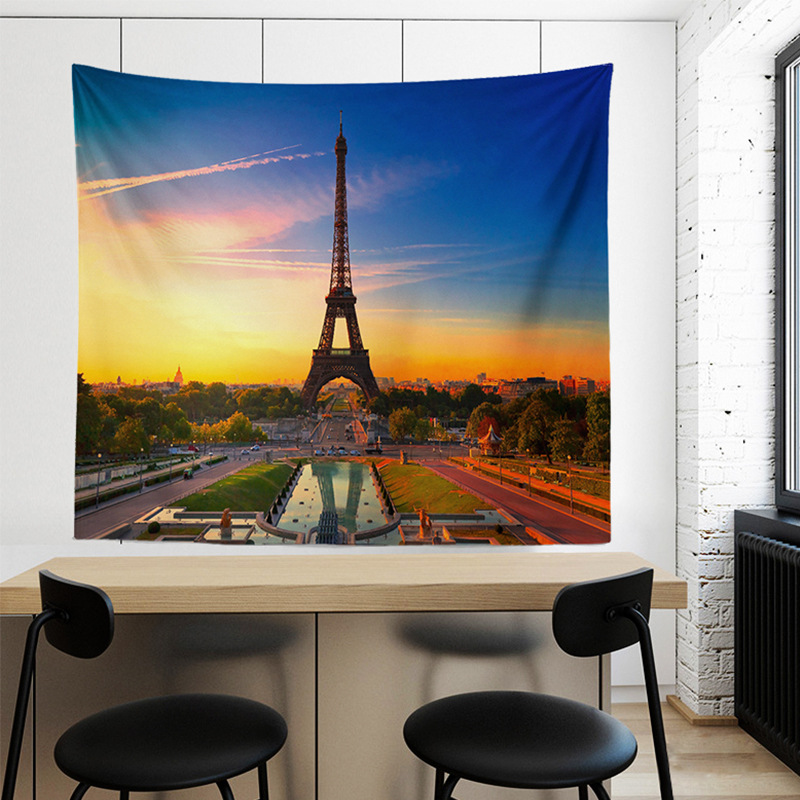 Exportación Comercio exterior Piel de camarones Amazon Fondo tela nórdico paisaje abstracto pintura dormitorio decoración colgante tela entrega de una sola pieza