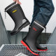Rain boots men's 2025 new adult mid-tube waterproof shoes non-slip water boots drawstring shrink-down rain boots fishing rubber shoes