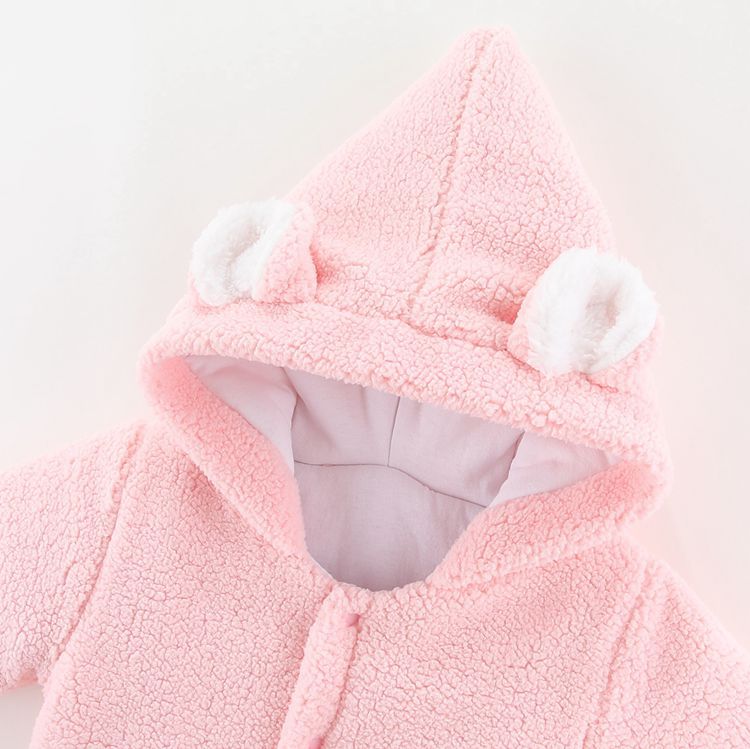 Casual Solid Color Polyester Fleece Baby Rompers display picture 1