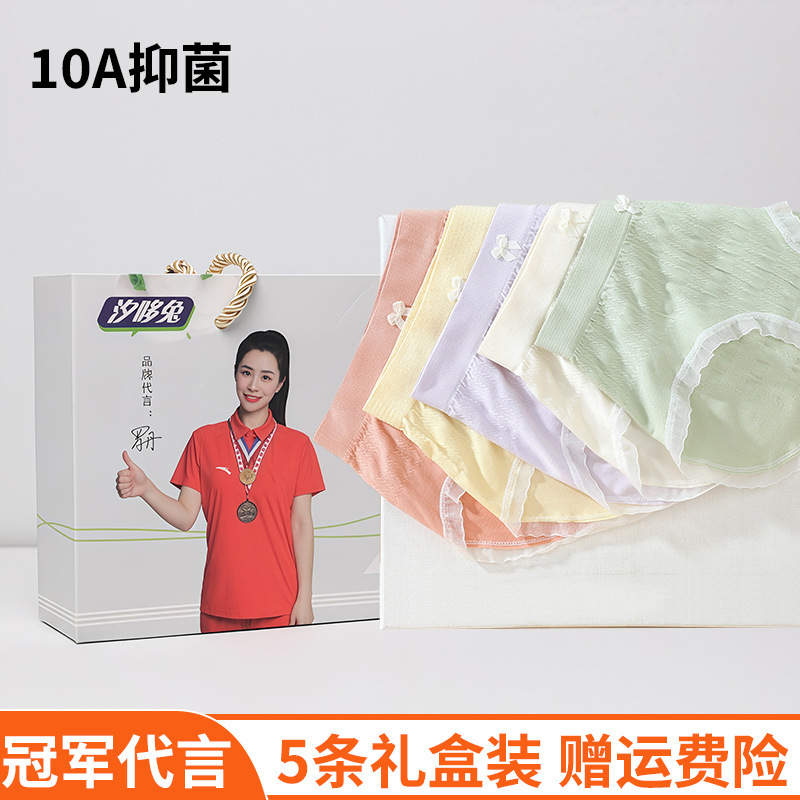 Champion Endorsed 10A Antibacterial and Mite Removal Women's Underwear Mid-Waist High-Waist Underwear Women's Mulberry Silk Seamless Underwear Women's