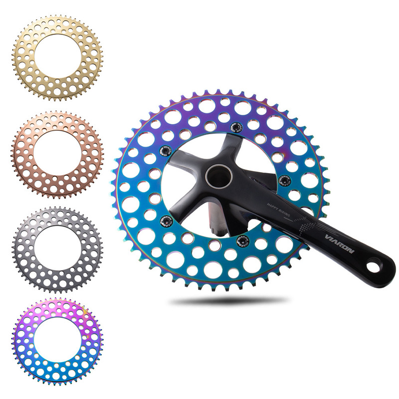 BOLANY manufacturers directly supply folding bicycle disc aluminum alloy single disc 54T 56t small cloth folding bicycle disc cross-border