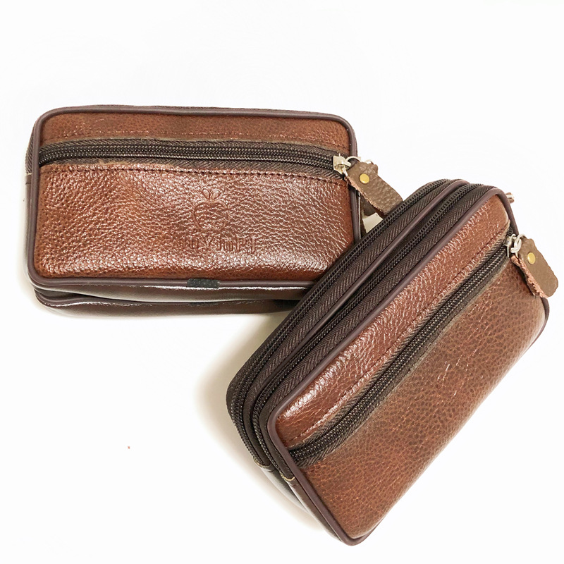 6.5 Large man genuine leather Mobile phone bag thickening Top layer leather mobile phone Waist pack new pattern Belt Mobile phone bag