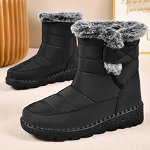 H 48241 Wide Velcro Mid Calf Snow Boots �ӿ�ħ����ѩ��ѥ