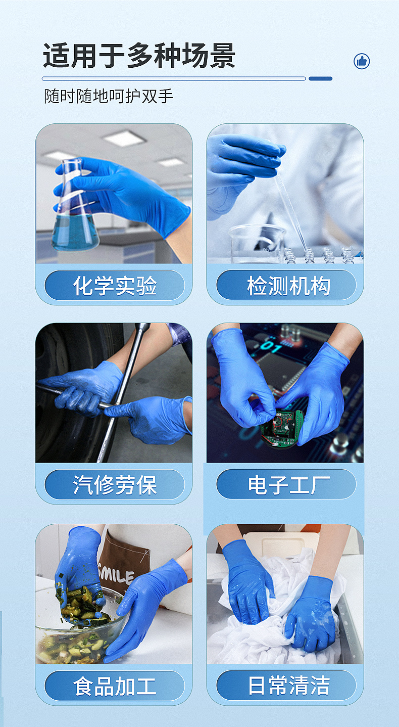 加厚丁腈手套防酸碱