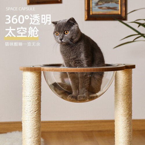 Cat tree space capsule cat bed cat tree sisal cat scratcher upright all-in-one multifunctional pet toy pet supplies