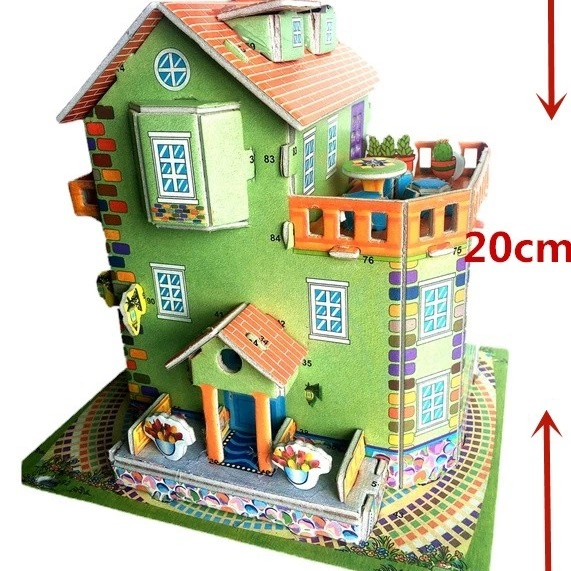 Бумажный дом для домашних животных Маленькая вилла сжигает бумажные монеты