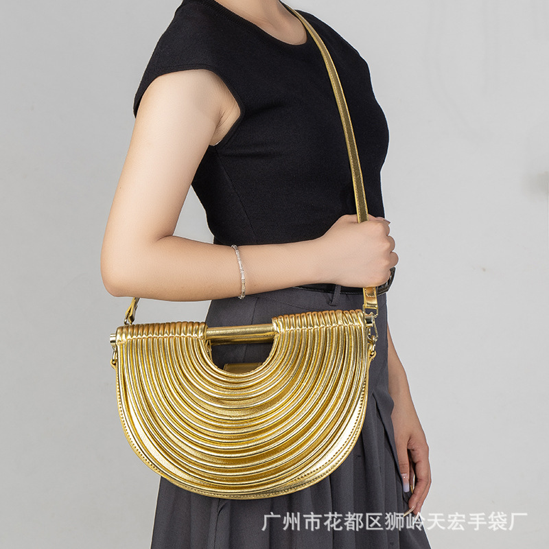 2025 New Amazon Cross-Border Bamboo Bag Handmade Bag Women's Bag Woven Bag Personalized Trendy Lightweight Carry