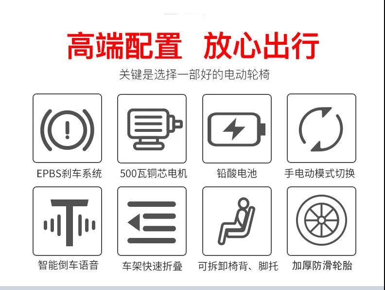 Electric wheelchair manufacturers can lie folding elderly disabled intelligent automatic elderly four-wheel scooter wheelchair