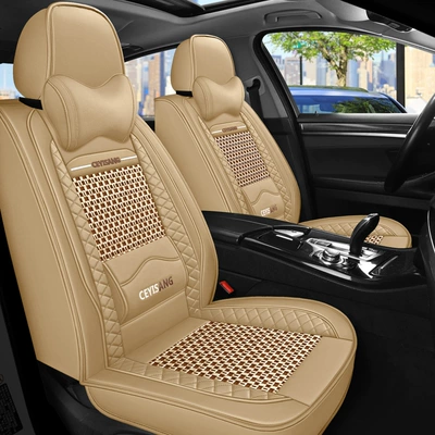 Seat cushion, seat cover — 2024 new car seat cushion four - warm-rice-deluxe-edition-single-seat-universal