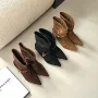 小众法式尖头新款牛仔靴