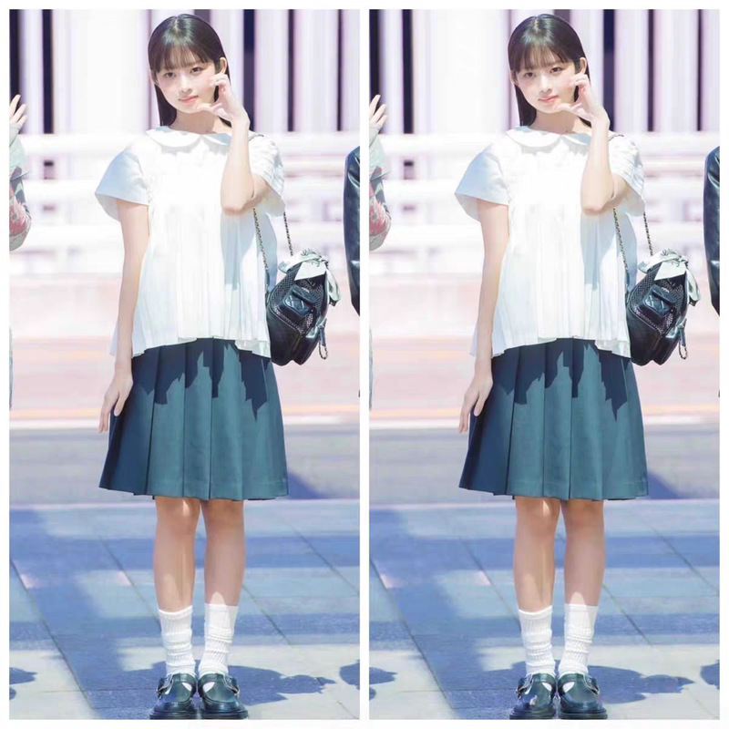 CDG KZYU 25春夏新款日系直井怜同款百褶半身裙学院风裙子女款潮|undefined