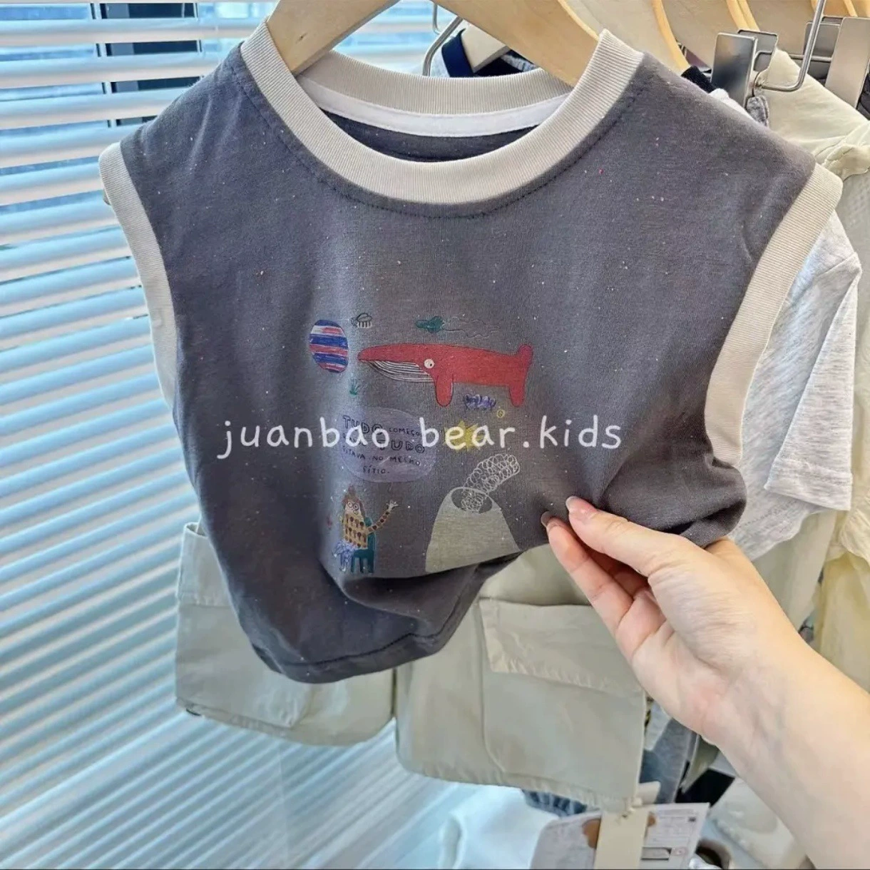 Children's summer cartoon thin vest for boys, wholesale
