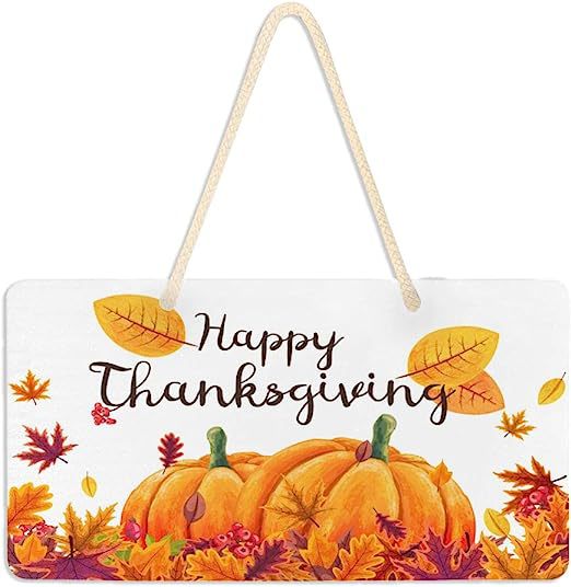 跨境新品秋季感恩节秋叶门牌 PVC欢迎前门牌挂式家居体院装饰牌