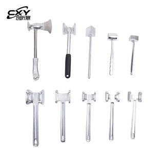 Cross-Border Aluminum Alloy Meat Tenderizer Hammer for Home Kitchen Steak, Double-Sided Meat Tenderizer Hammer Craft Kitchenware Meat Hammer Wholesale