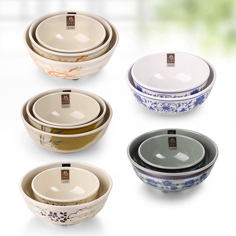 Yangge Melamine Noodle Bowl Commercial Soup Bowl Ajisen Ramen Bowl Beef Noodle Bowl Plastic Bowl Imitation Porcelain Spicy Hot Bowl Small Bowl
