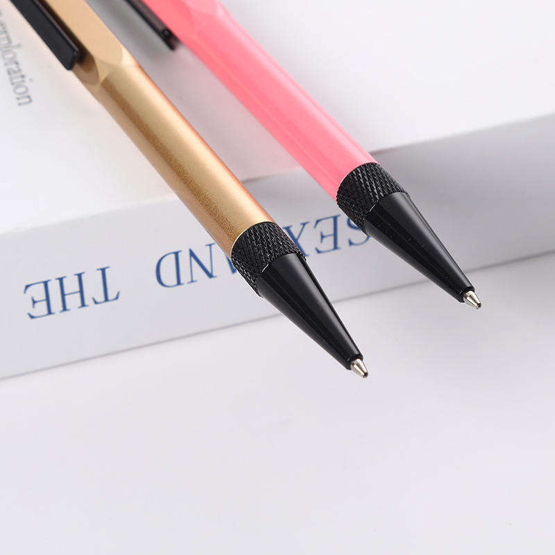 Fabricantes de bolígrafos de metal de alta gama, regalos de empresa, bolígrafos de metal de color, bolígrafos de firma personalizados, bolígrafos poligonales
