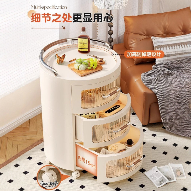 收纳柜抽屉式家用客厅零食柜储物置物柜可移动多功能床头柜轻便