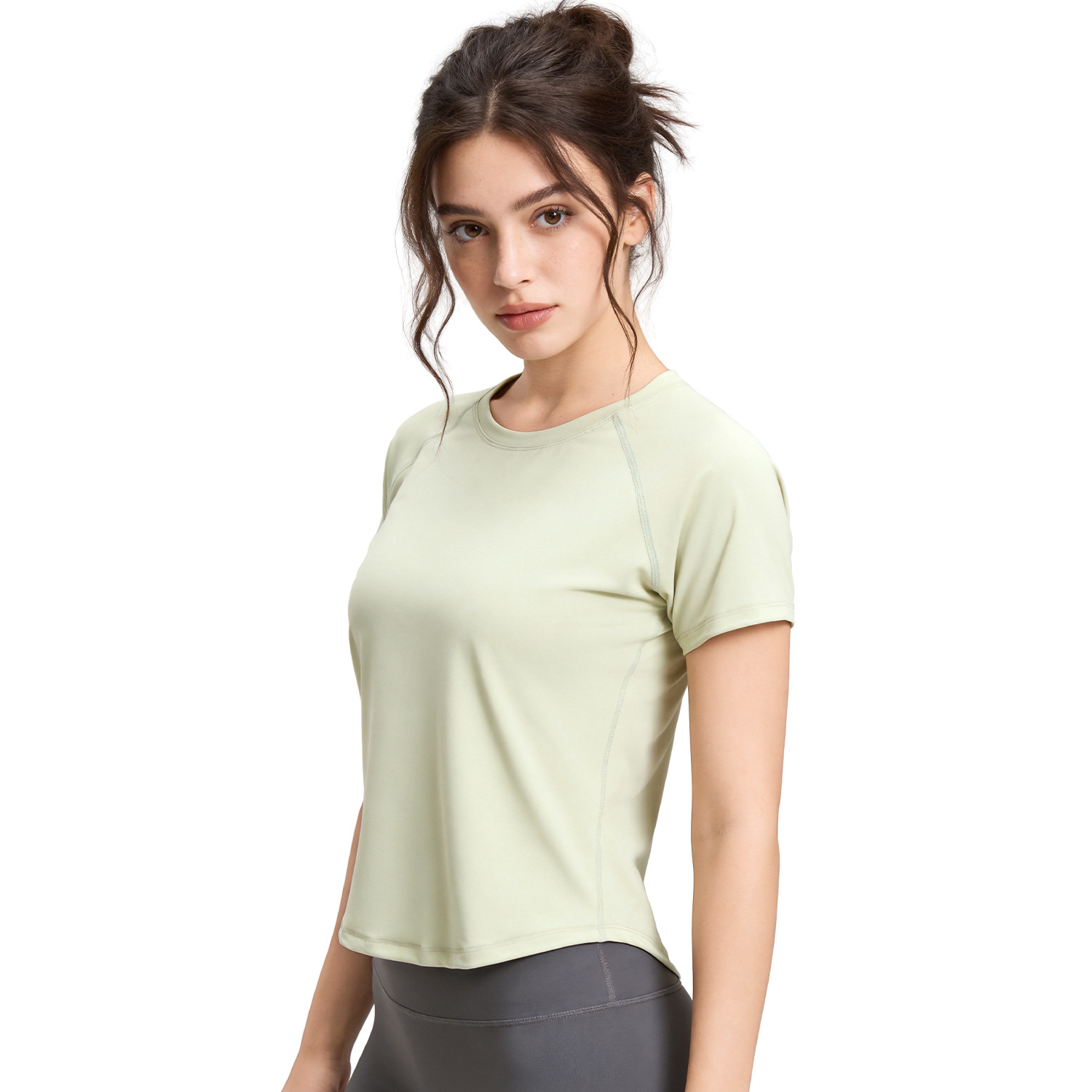 Juyitang casual malla suelta empalme transpirable camiseta de manga corta delgada image 6