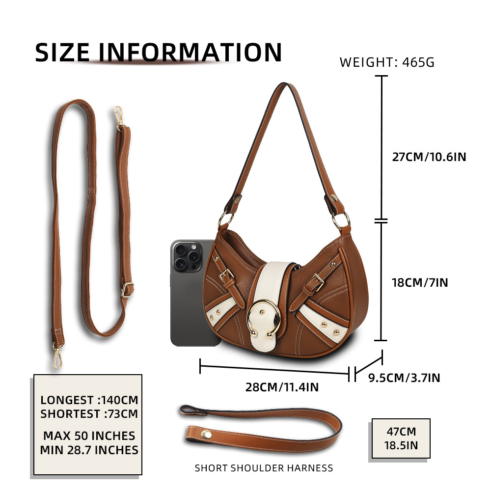 Sewing Thread Fashion Element Flip Cover Closure Type Women's Small Pu Leather Color Block Streetwear Sewing Thread Dumpling Shape Flip Cover Cloud Shape Bag