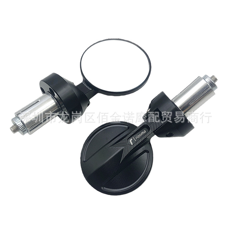 Motorcycle rearview mirror CNC high-definition convex mirror No. 9 Jihuo electric vehicle handlebar mirror round retro rearview mirror