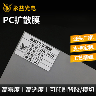 Manufacturer Diffusion Film Uniform Film Pet Frosted Light Guide Plate Light Box Panel Super 
 Thin Light Box Diffusion Film Processing