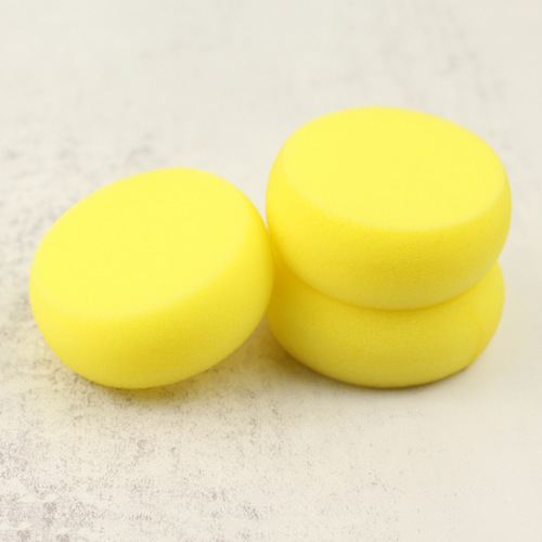 Round waxing sponge car wash polished crystal-coated sponge cleaning sponge high density compressed round waxing small sponge wipe