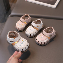 一件代发宝宝韩版单鞋2024春夏女童纯色0-2岁儿女宝宝公主学步鞋1