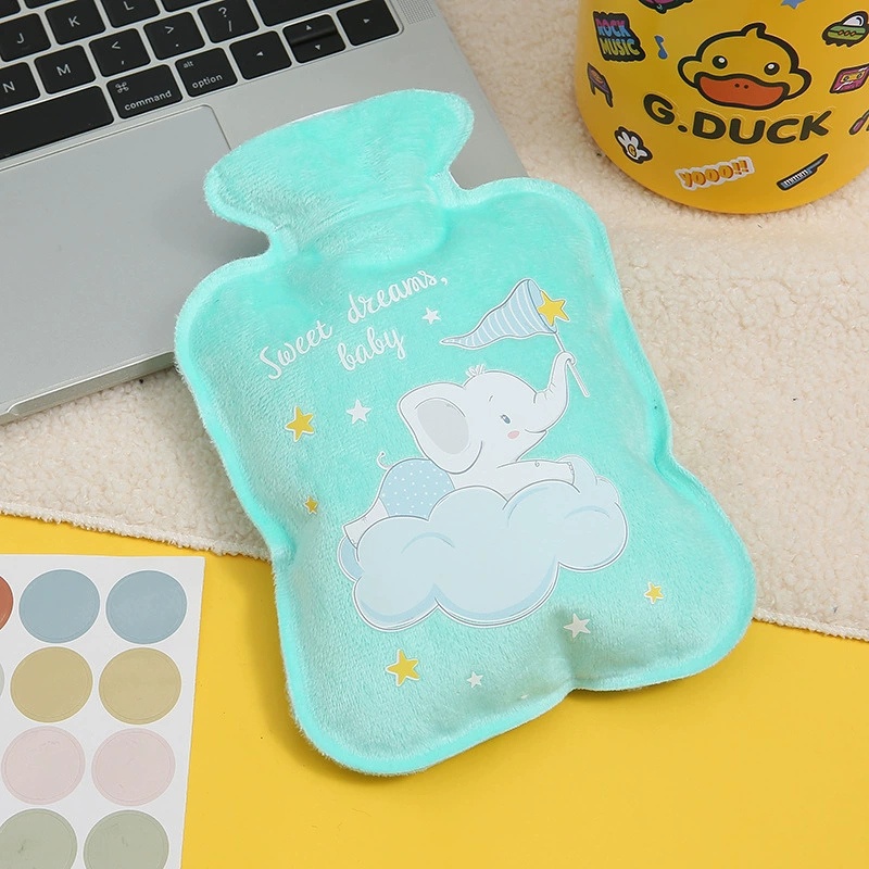 Big plush handheld water container for students, small keep warm cute hand warmer