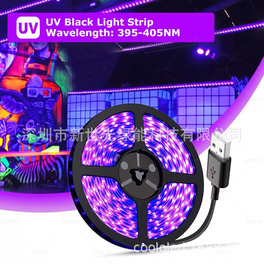 5VUSB фиолетовая УФ-лампа с батарейным блоком для доски, бактерицидная лампа 395 нм, лампа для растений с трансграничным бестселлером