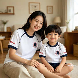 2025新款儿童纯棉插肩袖T恤男女童韩版宽松短袖夏季潮搭刺绣上衣