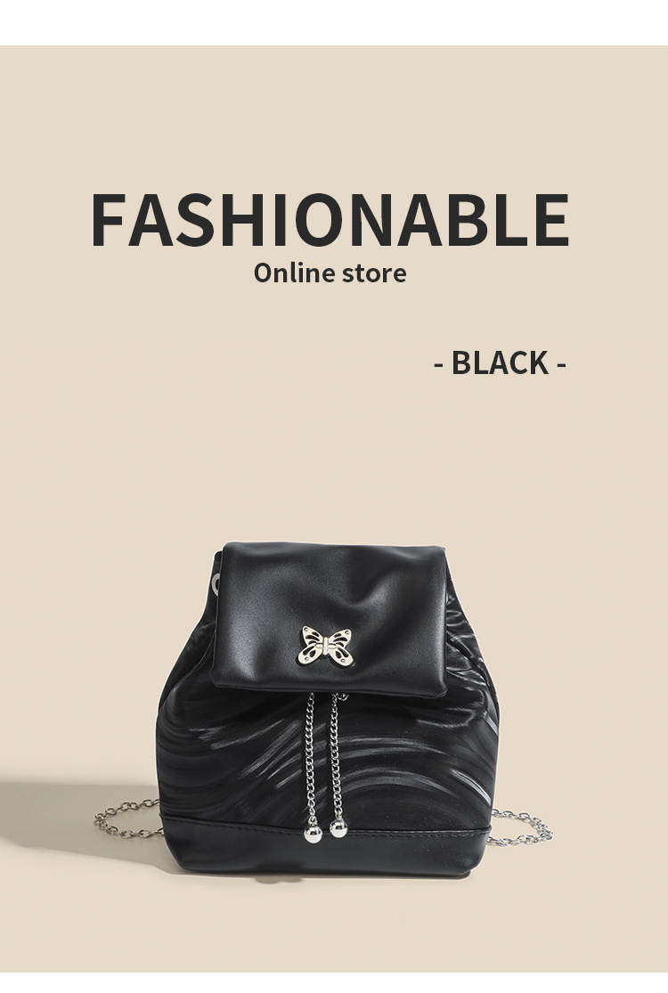 Koreanische Nischenkette Damen im Sommer Mini-PU-Rucksack für Mädchen, Schmetterling, süß, cool, würzig, Umhängetasche für Mädchen_voghion.com