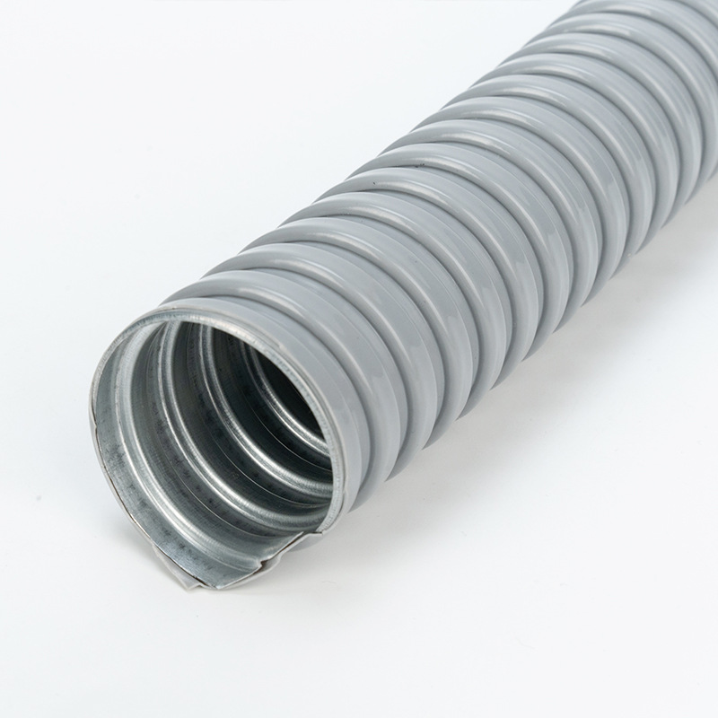 PVC包塑金属软管 黑色灰色阻燃穿线护套管金属包塑软线管