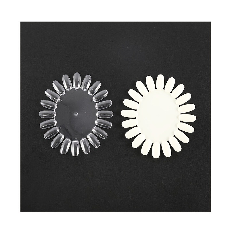 20 Colors Round Nail Art Wheel Half Cover Design Finger Display Artificial Nail Color Plate 20 Colors Round Nail Art Wheel Half Cover Design Finger Display Artificial Nail Color Plate