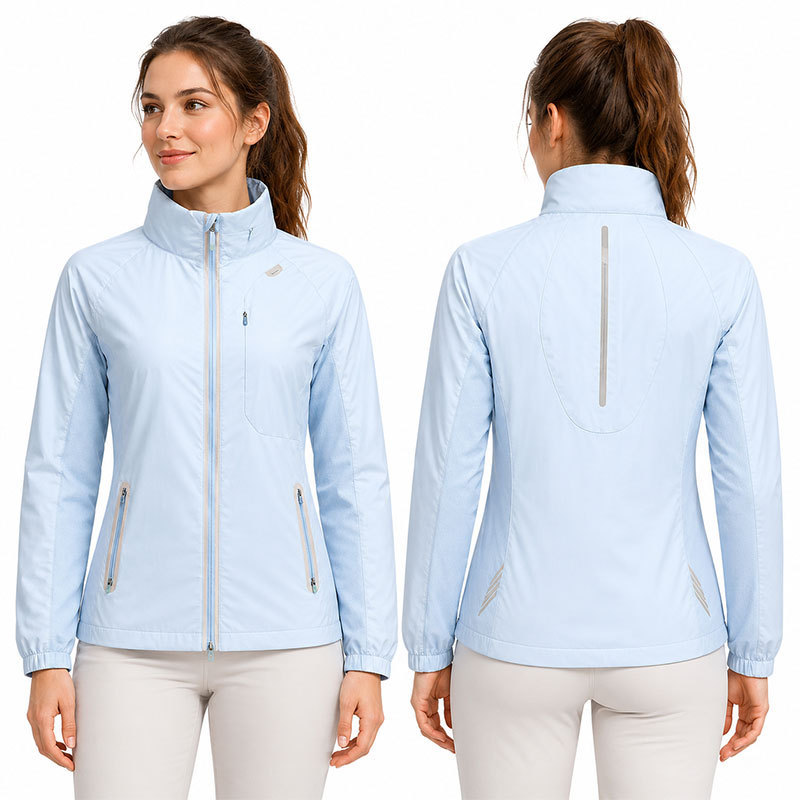 Reflective Lightweight Sun Protection Jacket for Women Outdoor Commuting Cycling Travel High Visibility Safety Sports Jacket
