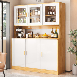 2025 Simple Modern Sideboard Dining Room Tall Cabinet Eco-Friendly Engineered Wood Three-Drawer Single-Door Storage Cabinet Can Be Installed