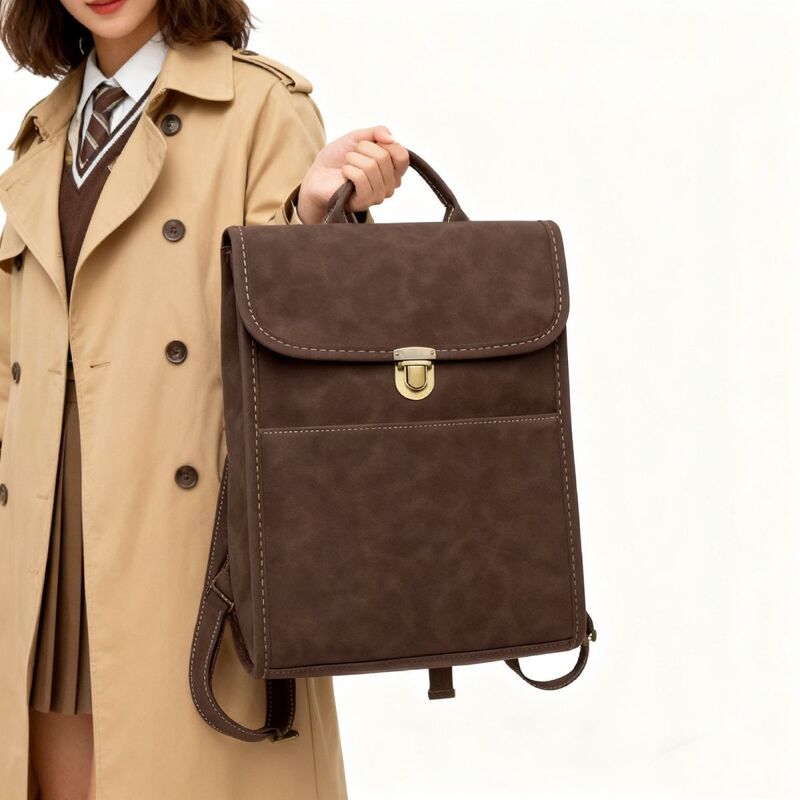 Computer Bag, Simple Backpack, College Student Notebook Bag, New Casual Portable Bag, New Model, 16-Inch, Men's