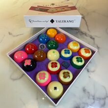 黑8梅花水晶台球子美式十六彩桌球子大号台球12A台球送巧克粉皮头