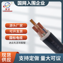 廠家批發阻燃電纜2 3+1 4 5芯10 25 35平方國標銅芯 YJV電纜線