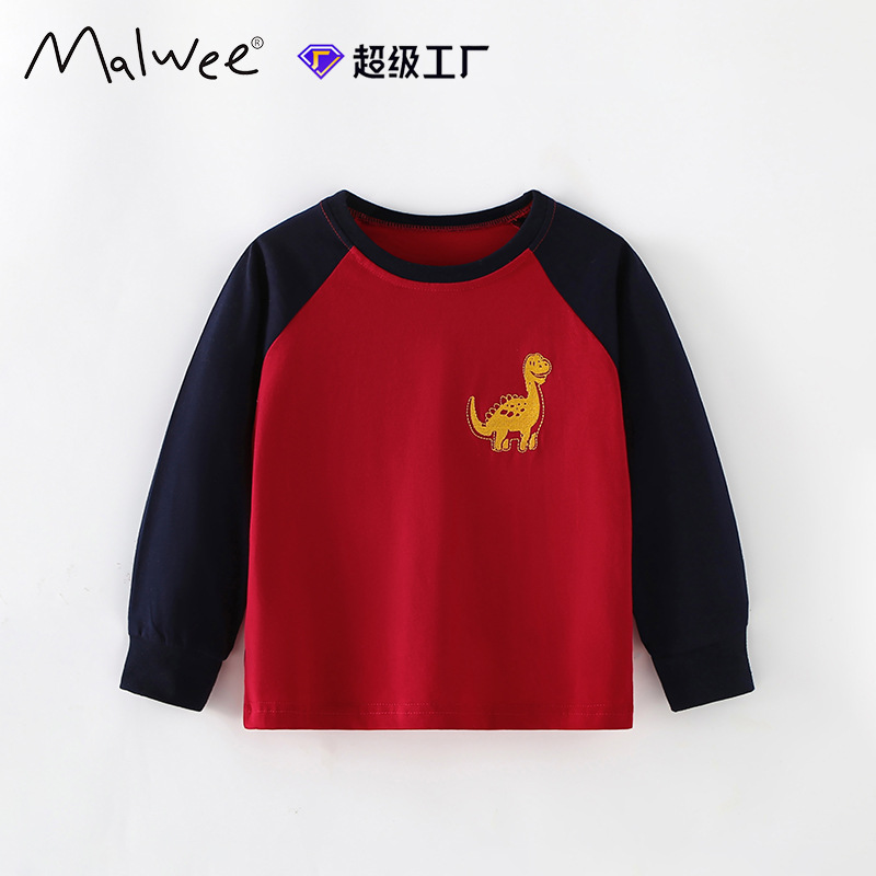 Cross-border malwee chaqueta de niño otoño y invierno nuevo estilo europeo y americano de niños de cuello redondo de manga larga chaqueta casual de niño guapo