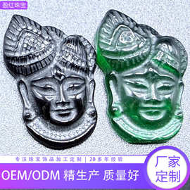 宝石吉祥人物培育珠宝裸石饰品蓝锆枕形切面首饰服装培育钻枕形