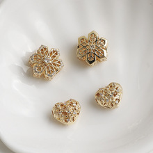 14K����ɫ�ʯ�U�Ր��ĸ��� ��â��ˮ���朴������ diy���Ʒ