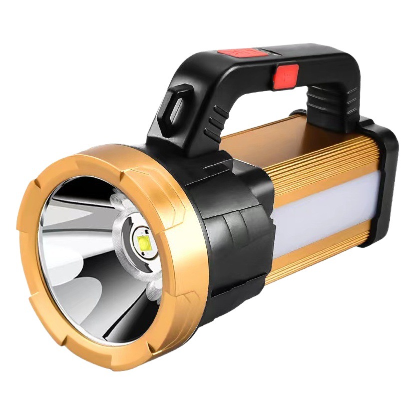 Linterna transfronteriza luz fuerte recargable súper brillante iluminación al aire libre lámpara portátil hogar portátil reflector patrulla lámpara de minero