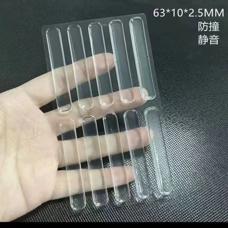 Невидимый прозрачный дверной ящик шкафа силиконовый бампер стеклянный коврик для стола нескользящий Бампер протектор стены