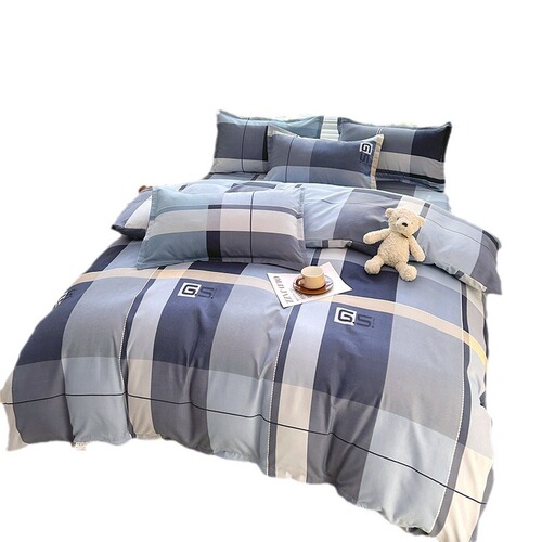 Pure Cotton Thick Flocked Four-Piece Set Washable Cotton Bedding Set for Student Dormitory Three-Piece Set Bedding Set Four-Piece Set