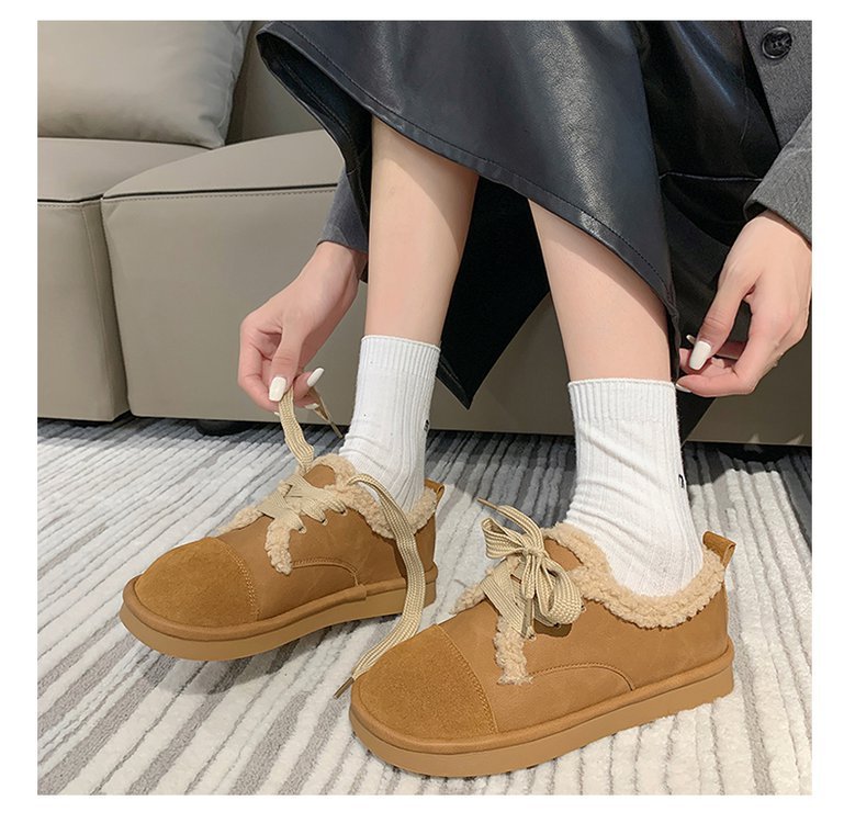 Women’s Suede Ankle Boots With Thick Soft Sole For Autumn Winter_voghion.com