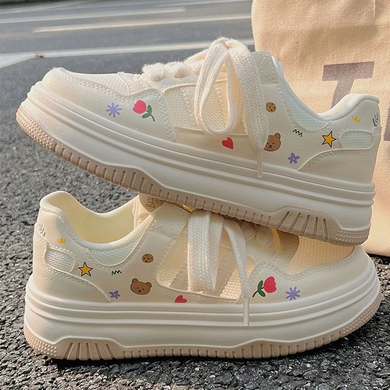 Popular White Sneakers for Women 2026 Summer New Breathable Mesh Shoes Thick-Soled Cute Sneakers Popular White Sneakers for Women 2026 Summer New Breathable Mesh Shoes Thick-Soled Cute Sneakers