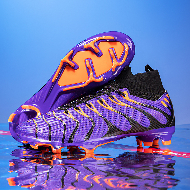 Zapatillas de fútbol para niños transfronterizas tf zapatillas de deporte con clavos rotos adultos jóvenes estudiantes entrenamiento de competición zapatillas de deporte con clavos largos hombres al por mayor